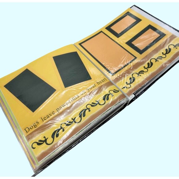 Dog-Themed Scrapbook Album Paw Prints & Bone Design Puppy Photo Book Pictures - Picture 5 of 16